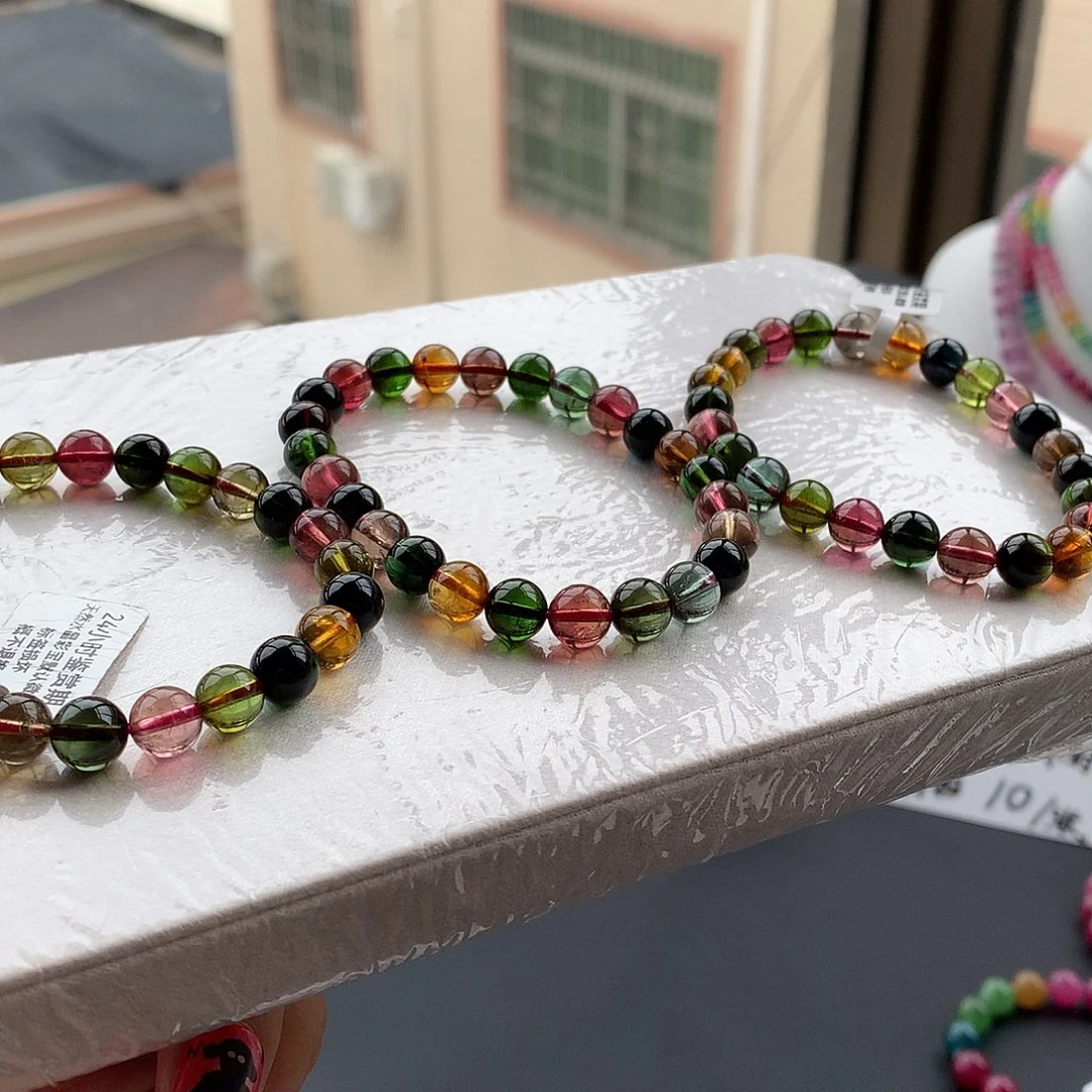 定制碧玺未镶嵌素圈黑糖单圈