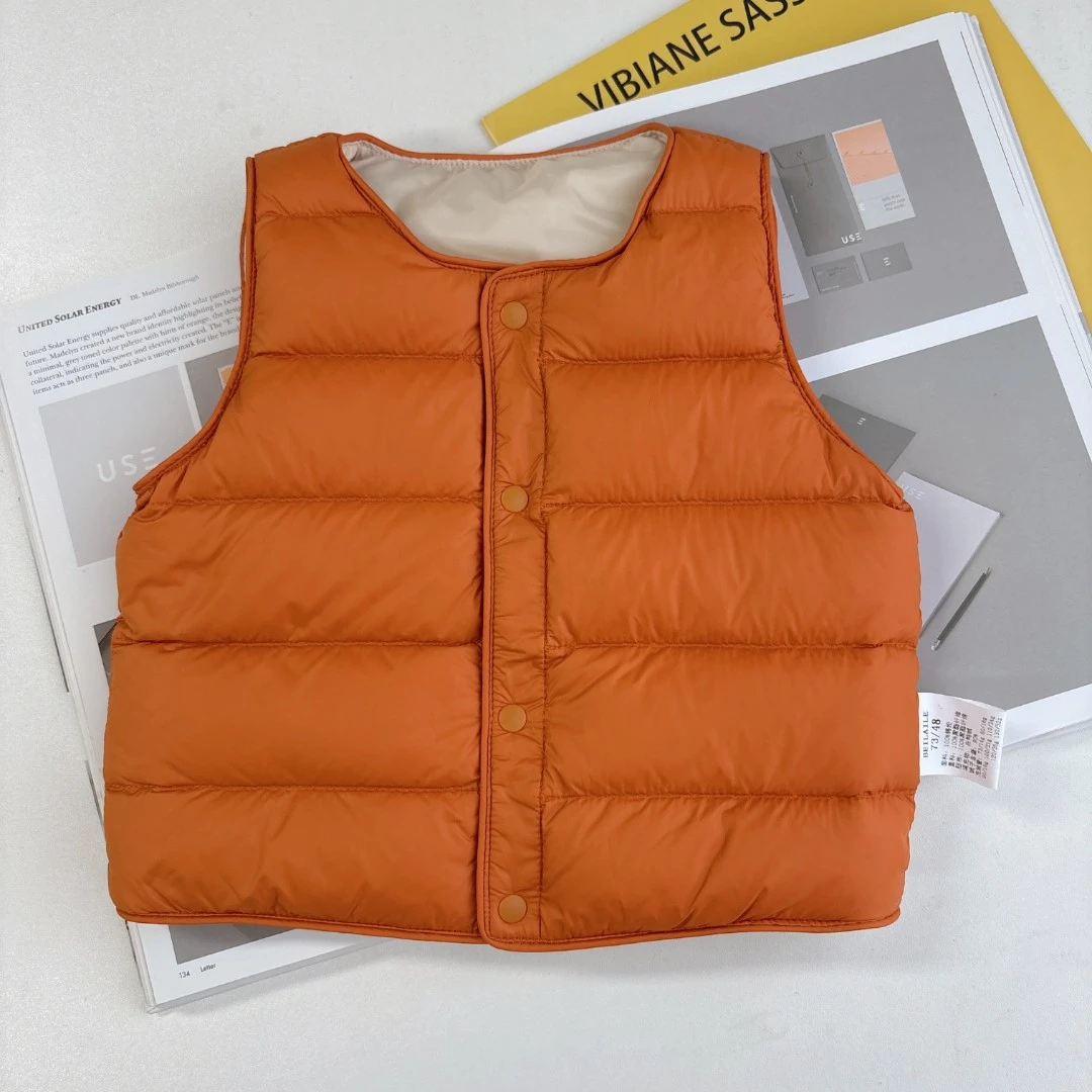 【羽绒马甲】婴儿童上衣服宝宝羽绒秋冬马甲外穿保暖轻薄H8