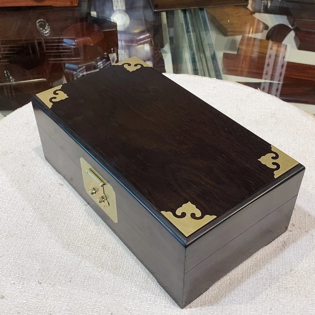 东非黑黄檀（紫光檀）独板首饰盒25/14/9