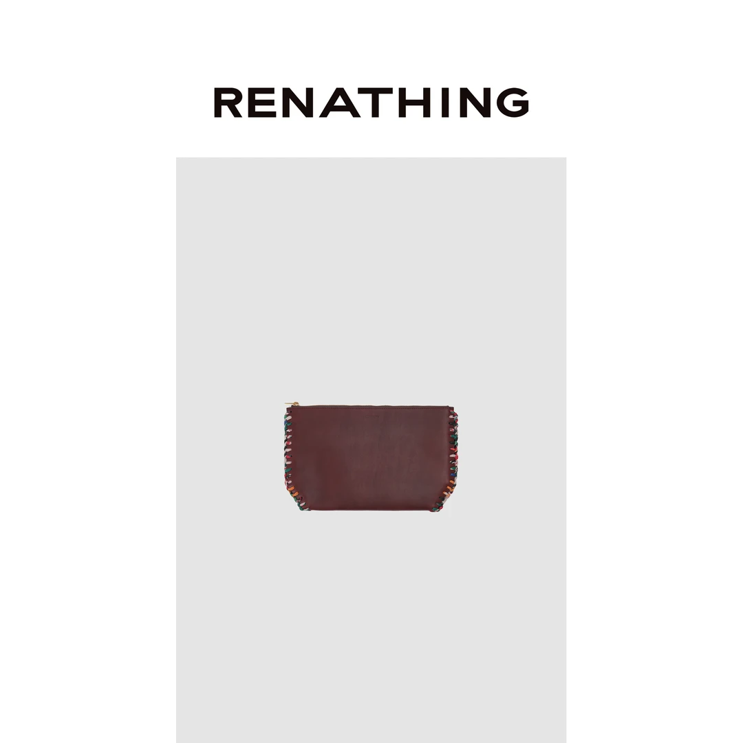 【RENATHING】趣味彩色编织手拿包