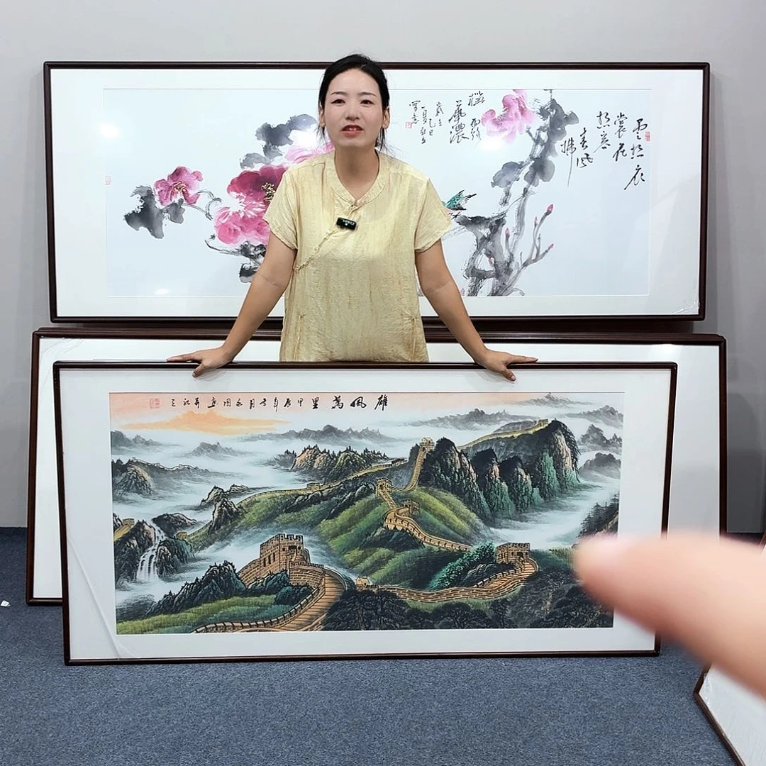 国画手绘作品160×80尺寸