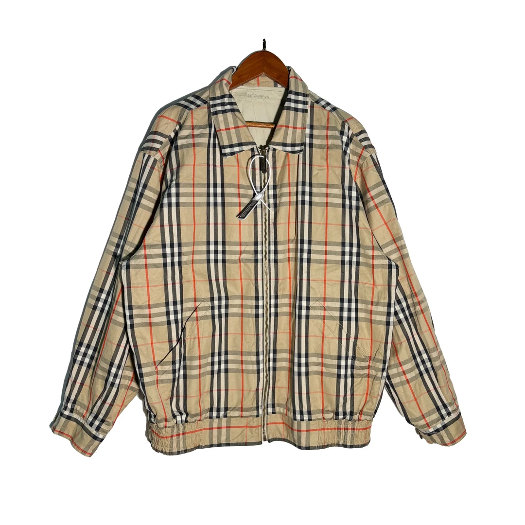 95新 BURBERRY/博柏利 巴宝莉哈灵顿双面格纹外套/cc1687