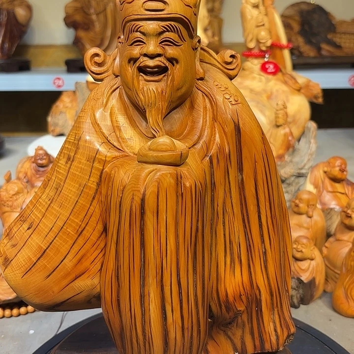 柏木太行崖柏财神爷