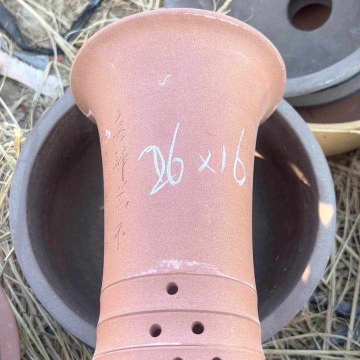 红陶紫砂兰花盆微瑕