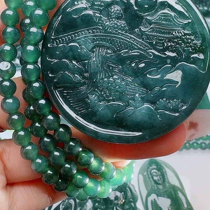 翡翠未镶嵌颈饰111