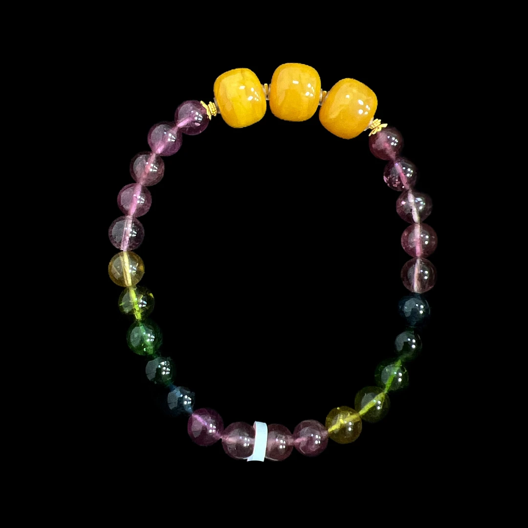 3459-碧玺18K手串孤品