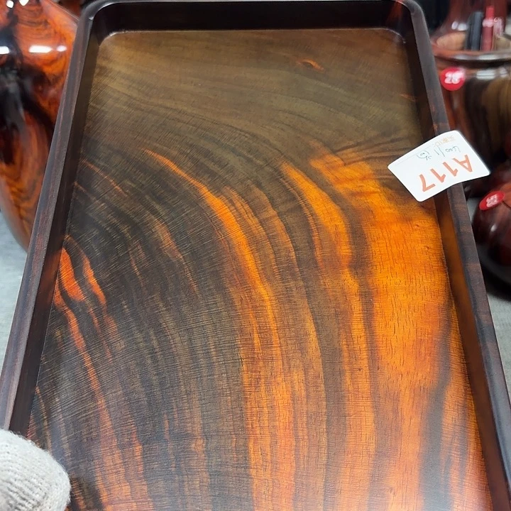 尚***莱木大红酸枝文盘子一个