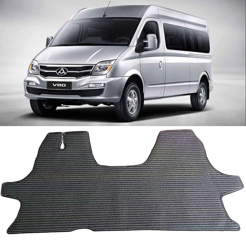 上汽大通V80脚垫亚麻地毯垫防水耐磨江铃全顺特顺福顺脚垫前排垫