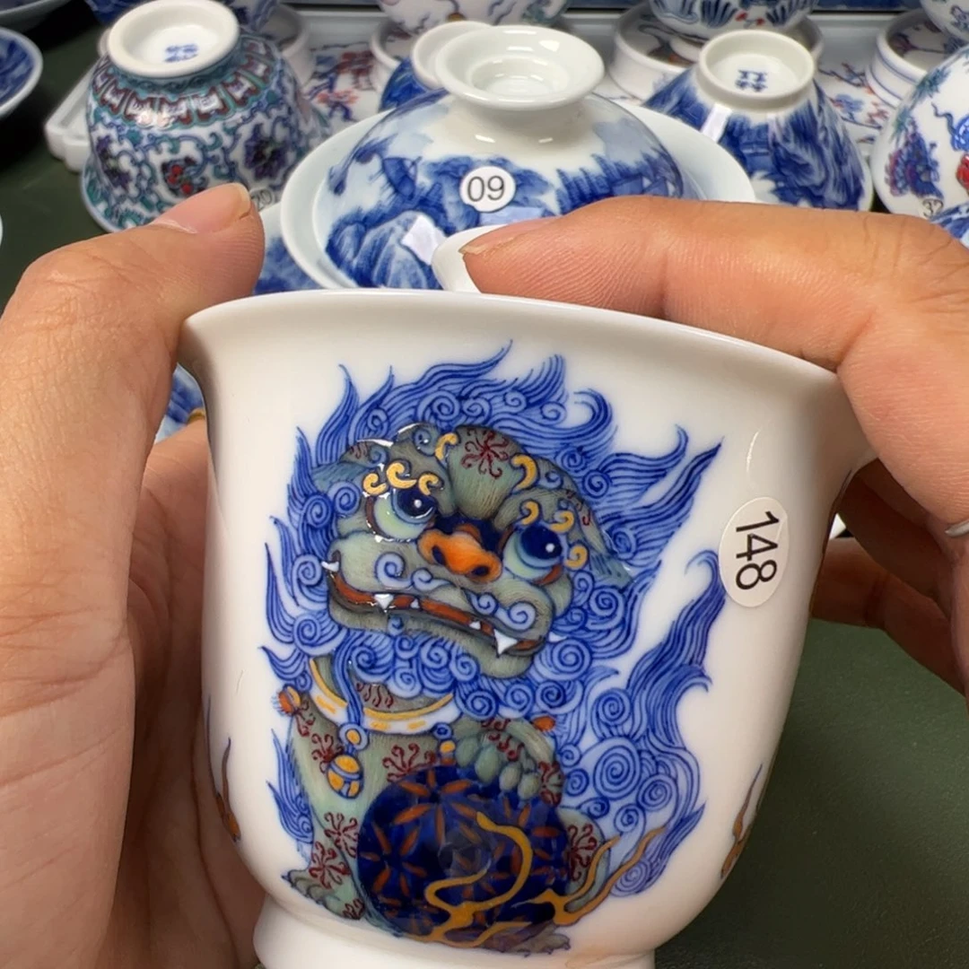 陶瓷景德镇纯手工纯手绘茶具木木148