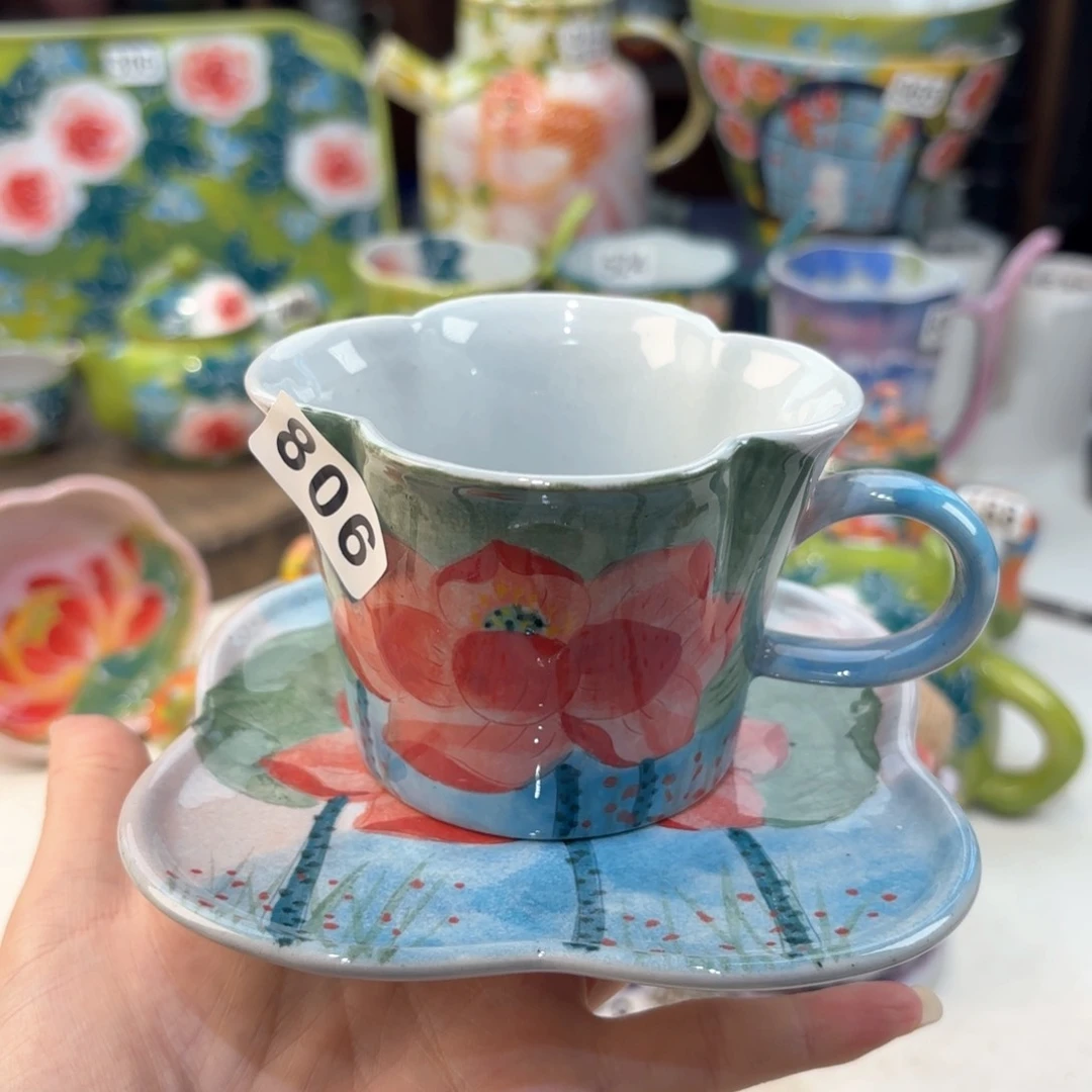 景德镇手绘高温釉下彩陶瓷茶具