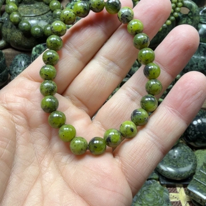 浅***笑蛇纹石玉未镶嵌药王石能量养生产品