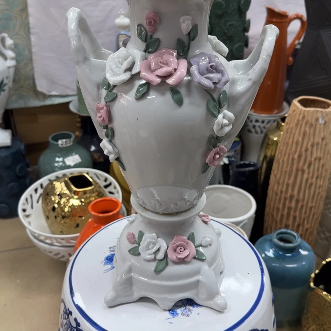 瓷片陶瓷工艺花瓶摆件