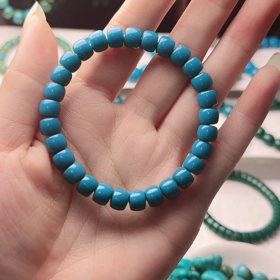 石材卡7加尺寸的爆蓝色手串