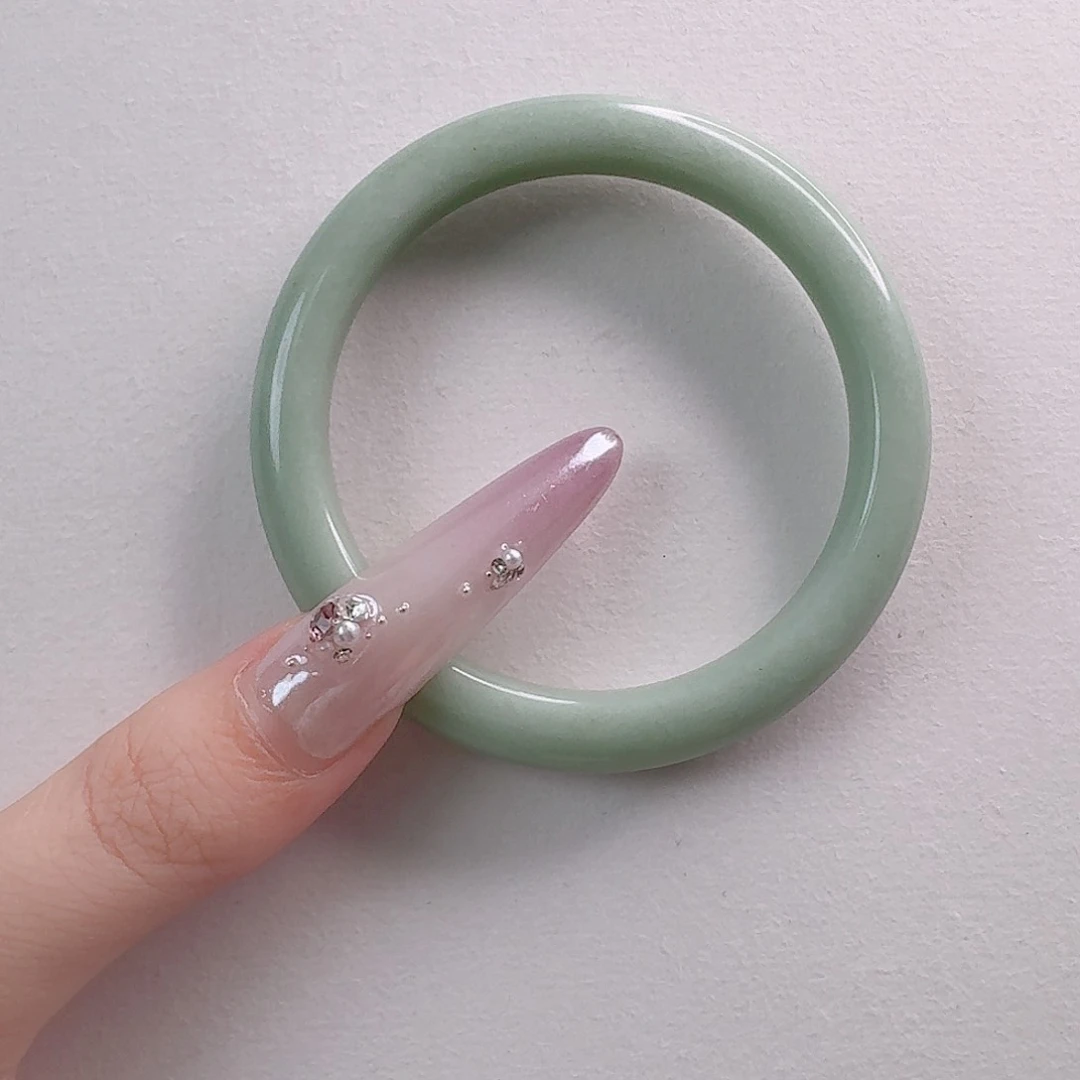 用***存蓝田玉（蛇纹石化大理石玉）手镯未镶嵌