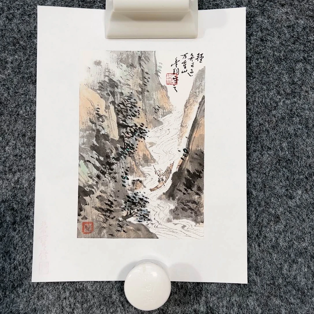 国画芬**水（rbzzx3232）轻舟 书画