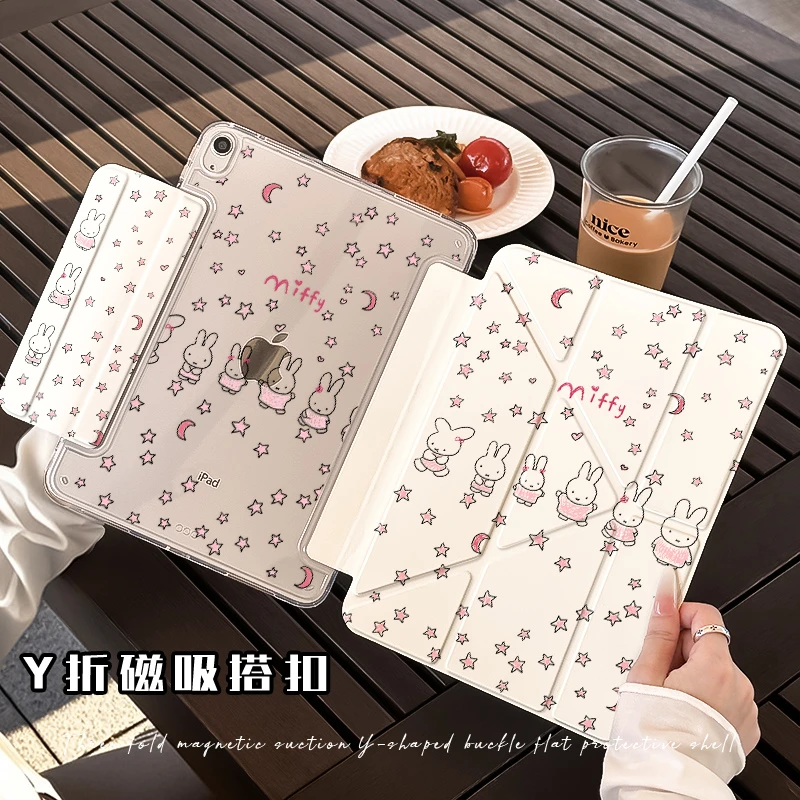 【3+Y单扣磁吸亚克力】星月米菲苹果ipad11平板保护套air7华为小米8