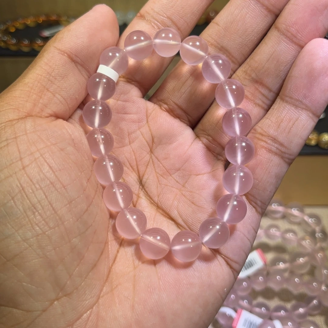 未镶嵌手链水晶粉水晶