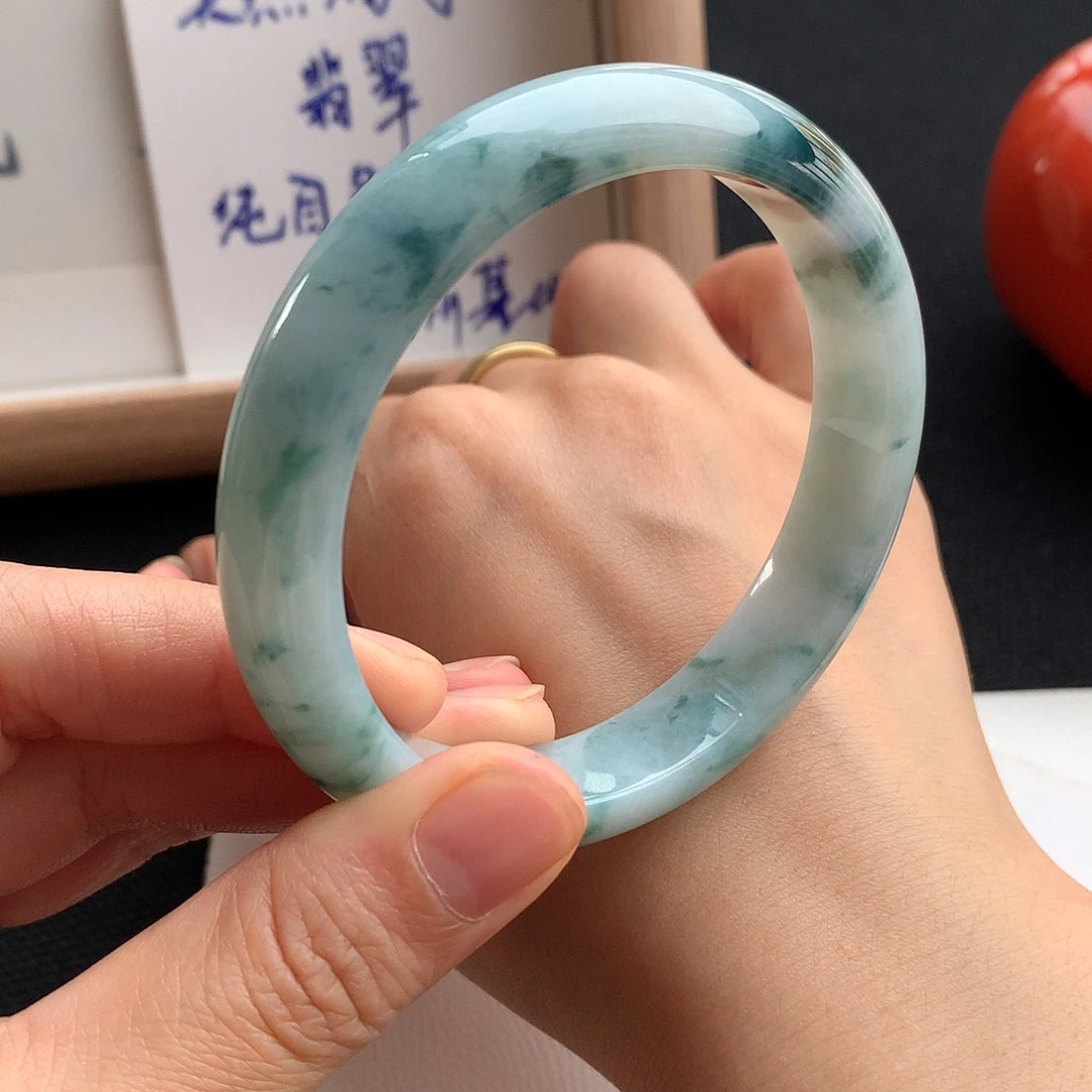 翡翠未镶嵌手镯4号58.7