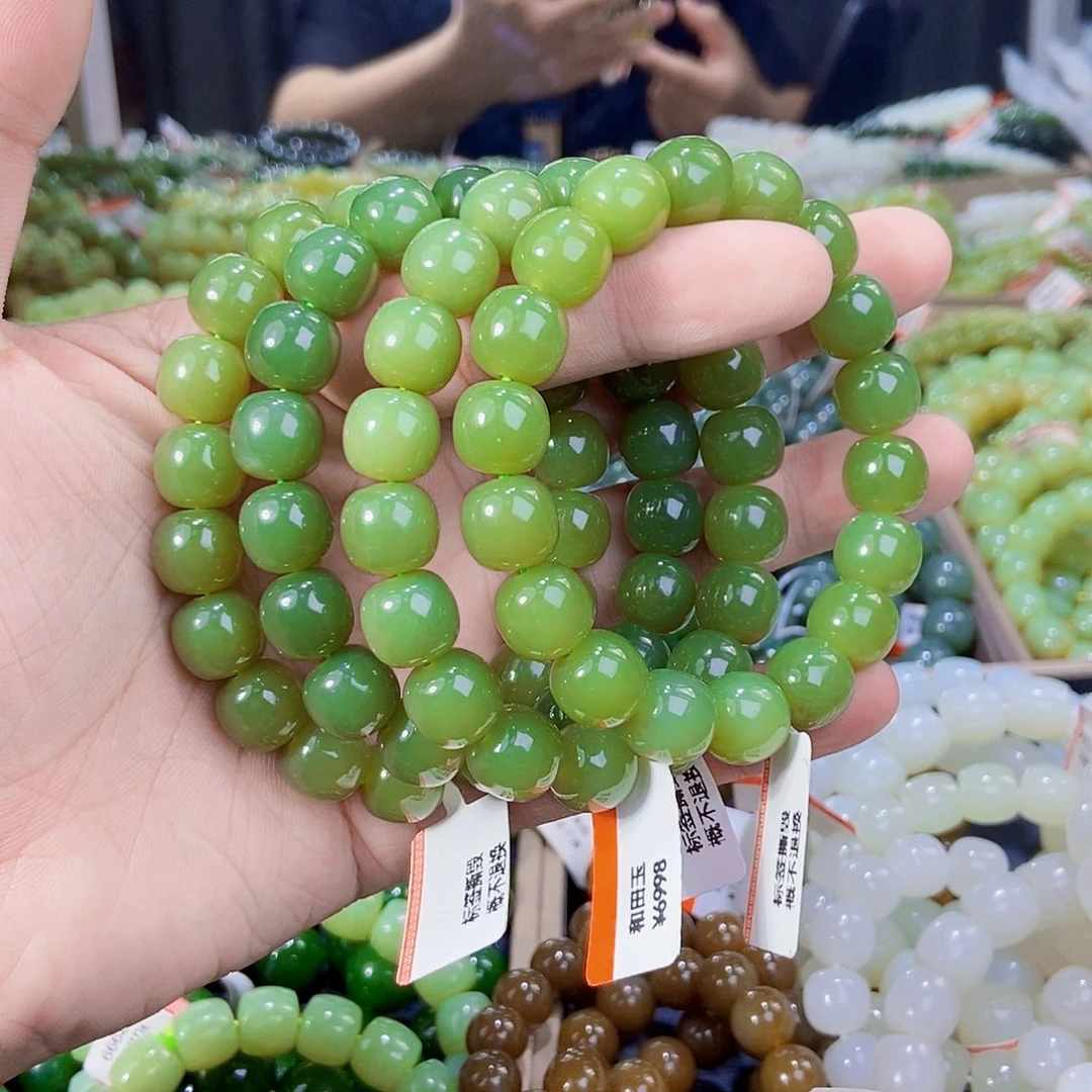 未镶嵌手串和田玉纯天然卡12新疆若羌黄口多样性发一