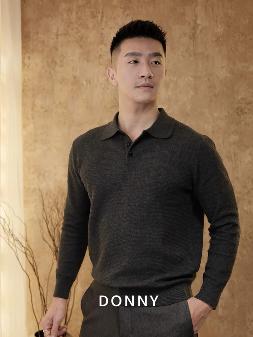 DONNY【100纯棉 精纺POLO衫 】新品秋冬型男必备 贴身柔软