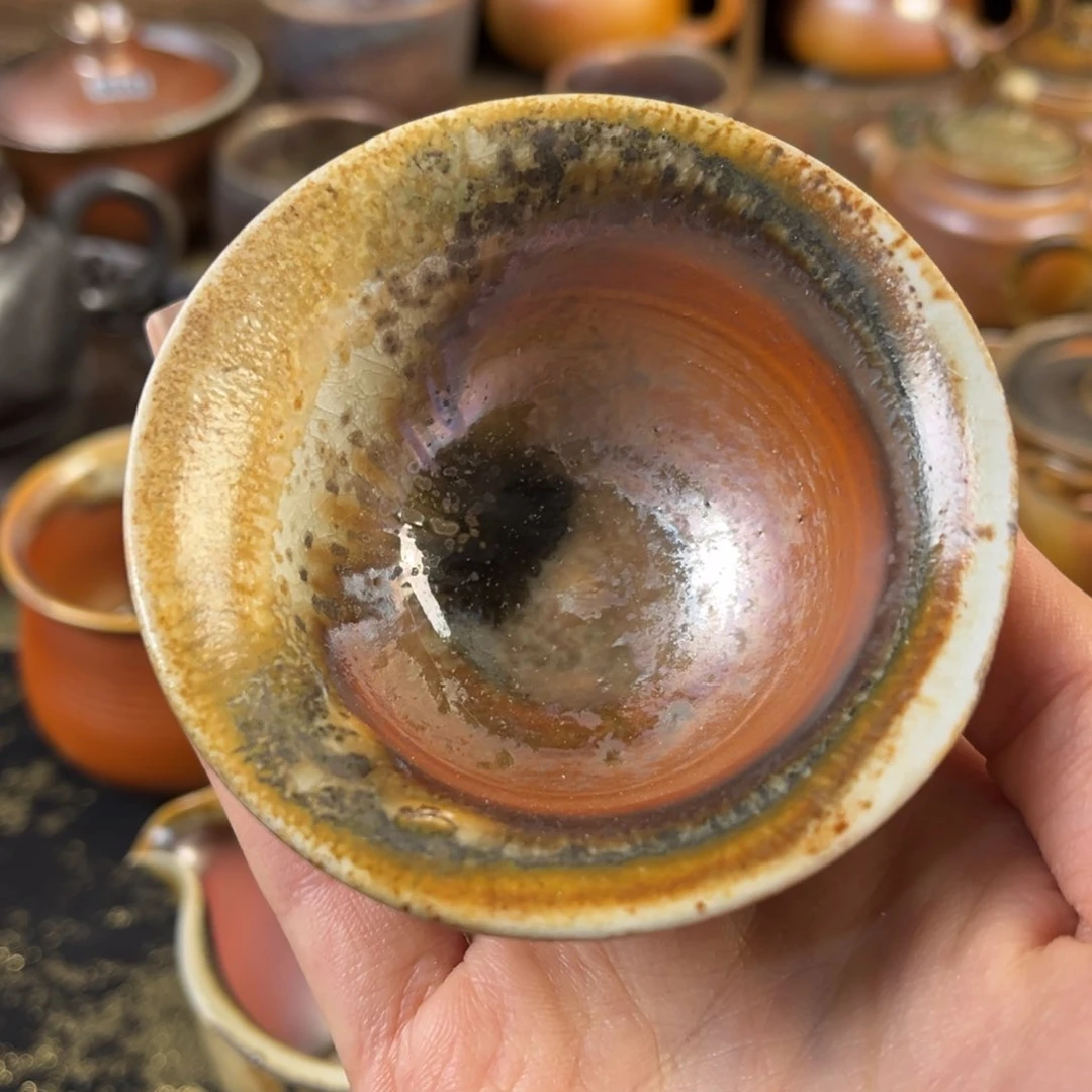 杯素*柴烧茶器主人杯微瑕