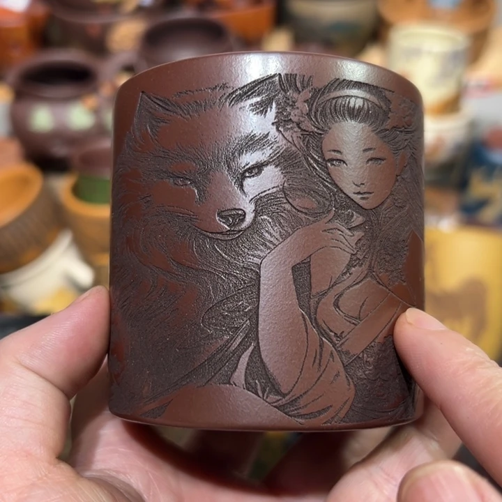 紫砂茶杯宜兴紫砂主人杯