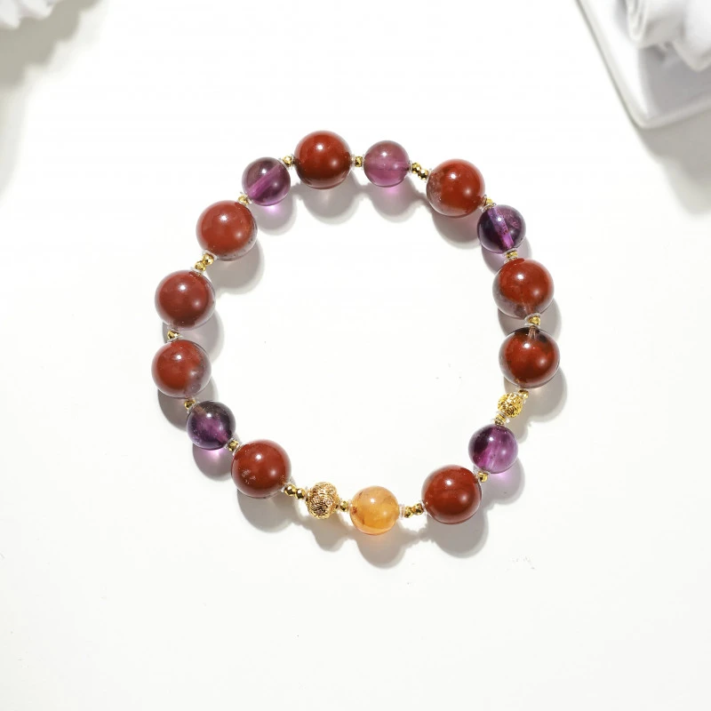 【烈焰玫瑰】荆棘玫瑰紫极光芬达极光18K金设计款手串