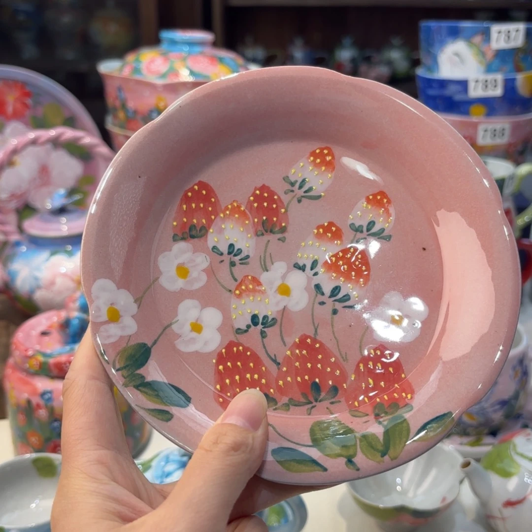 瓷片景德镇手绘高温釉下彩陶瓷茶具