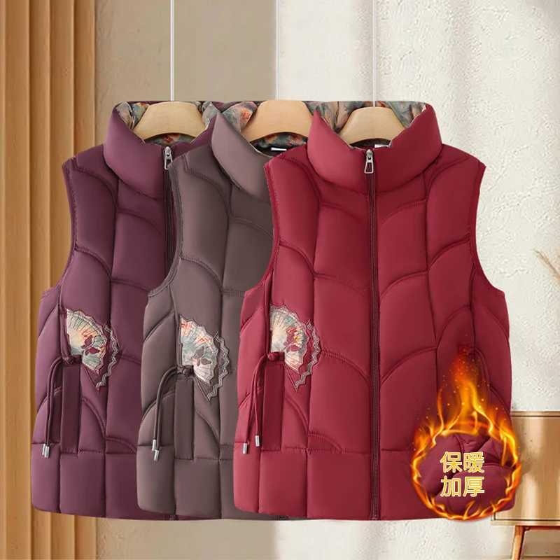 中老年马甲女装冬装妈妈装秋冬坎肩气质上衣洋气女款爆款2025新款