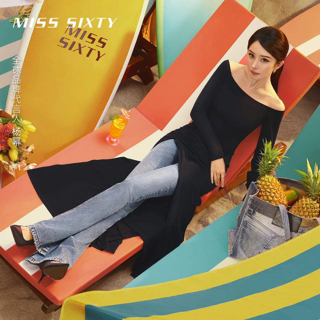 【杨幂同款】Miss Sixty2025夏季新款连衣裙日本进口三醋酸小黑裙