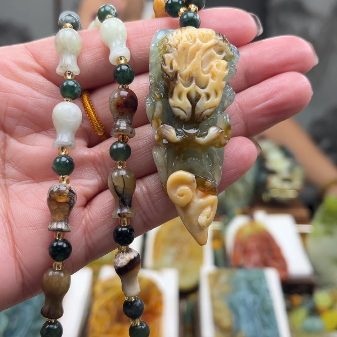 岫玉未镶嵌挂件挂件