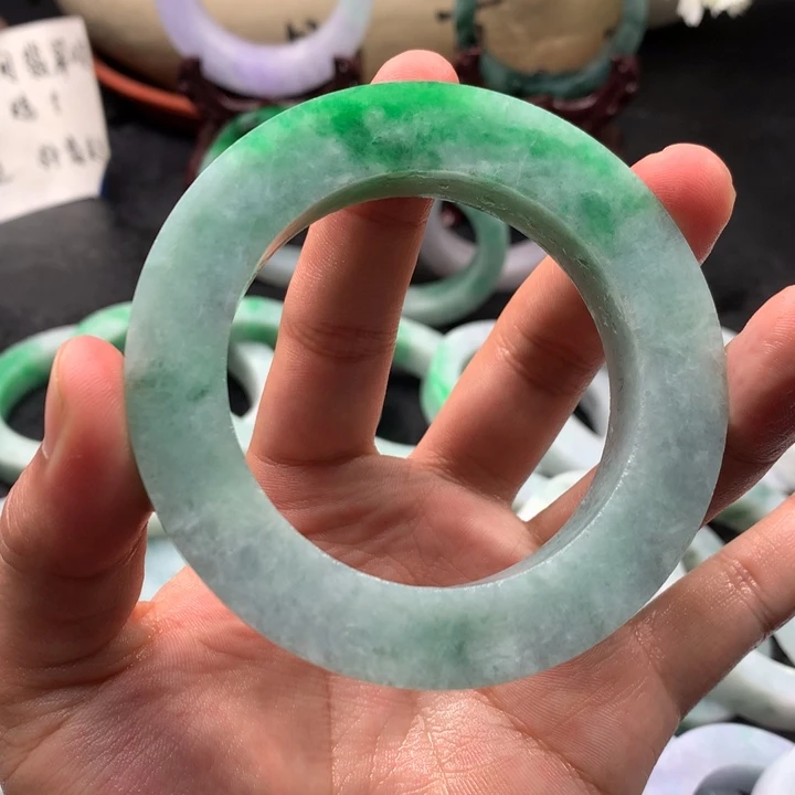小***希定制翡翠缅甸翡翠a货手镯定制未镶嵌