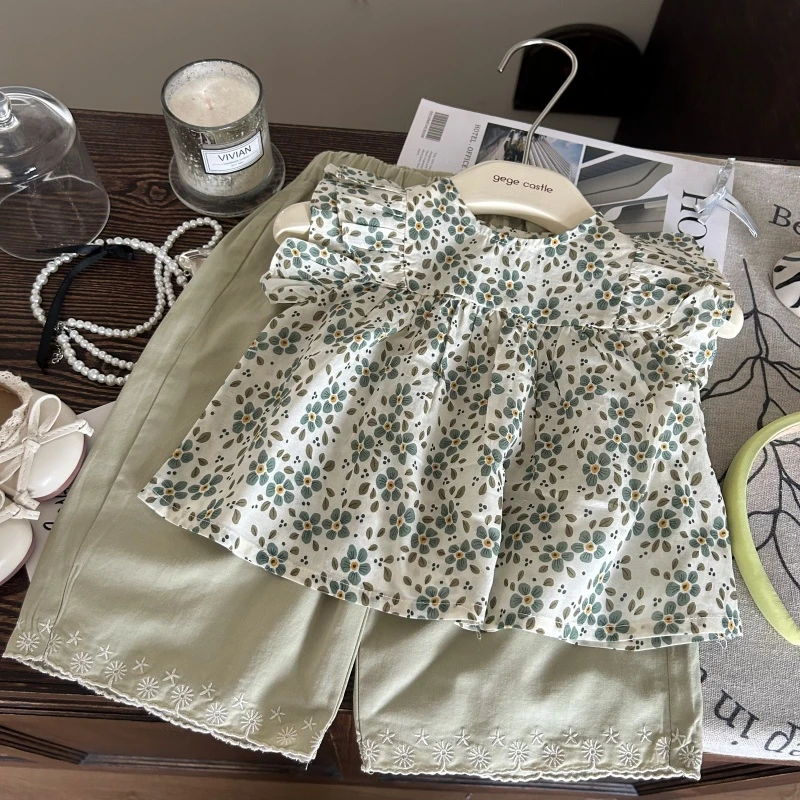 女童夏装套装2025新款洋气韩版女宝宝时髦夏季两件套CC156