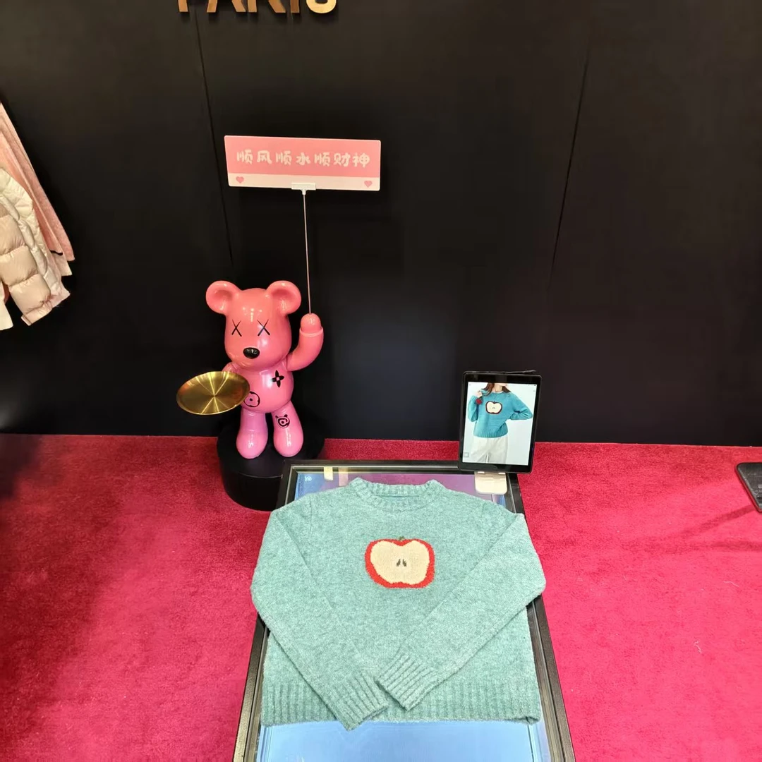 +273提花苹果圆领针织冬季毛针织衫百搭短款休闲