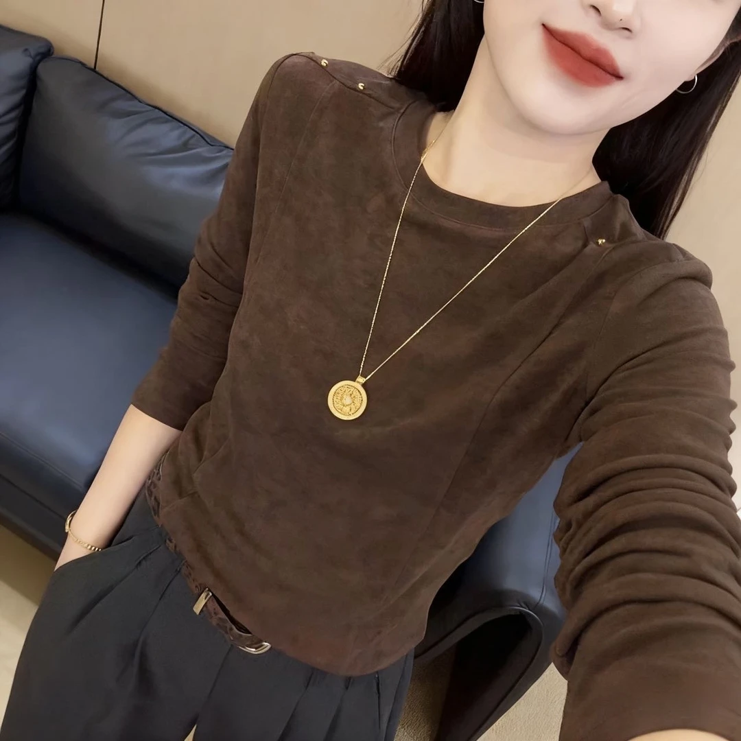 2025 秋冬新款【慵懒f调性】秋季百搭钉百搭钉时尚气质修腰小上衣