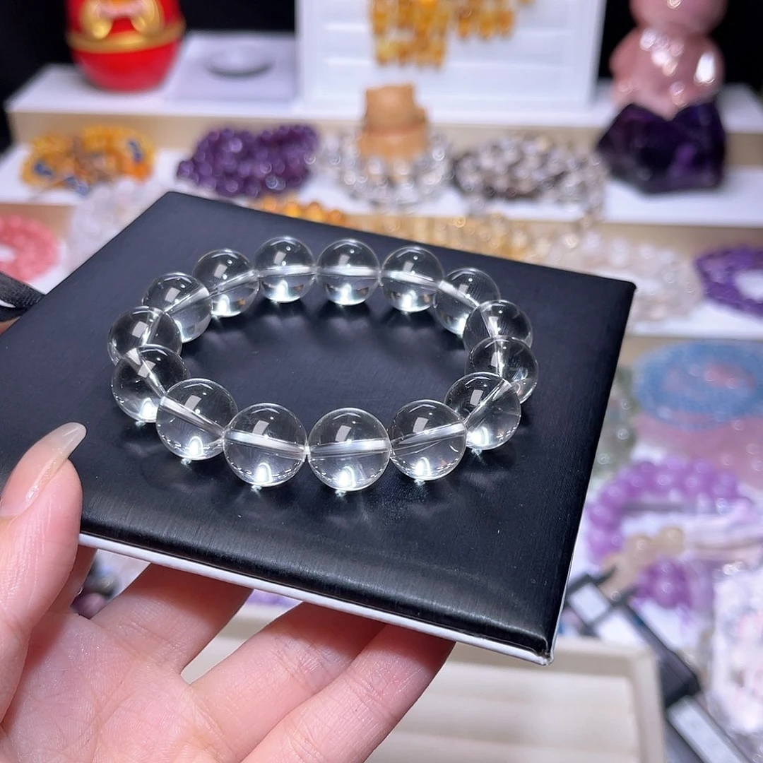 水晶手串未镶嵌静*天然水晶14mm