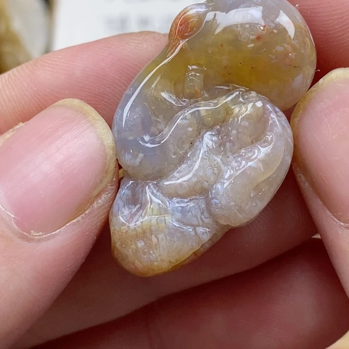 颈饰未镶嵌硅化珊瑚（珊瑚玉）