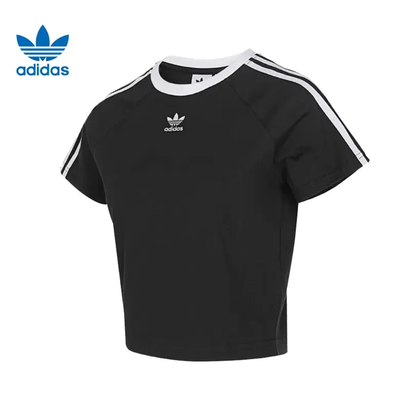 adidas/阿迪达斯三叶草女子运动夏季休闲短袖圆领T恤 JC8703