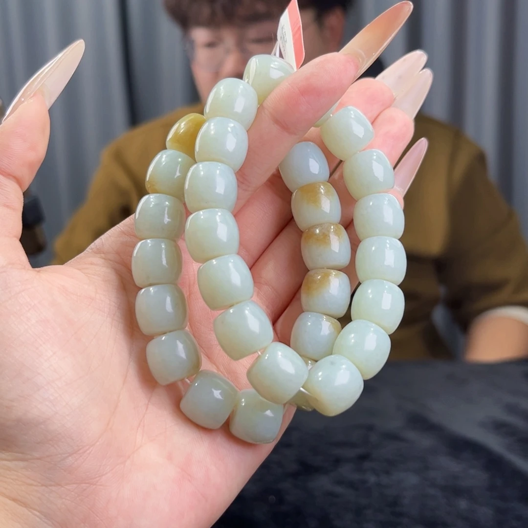 和田玉未镶嵌手串天然和田玉新疆且末高青白14多样性发拍一发一