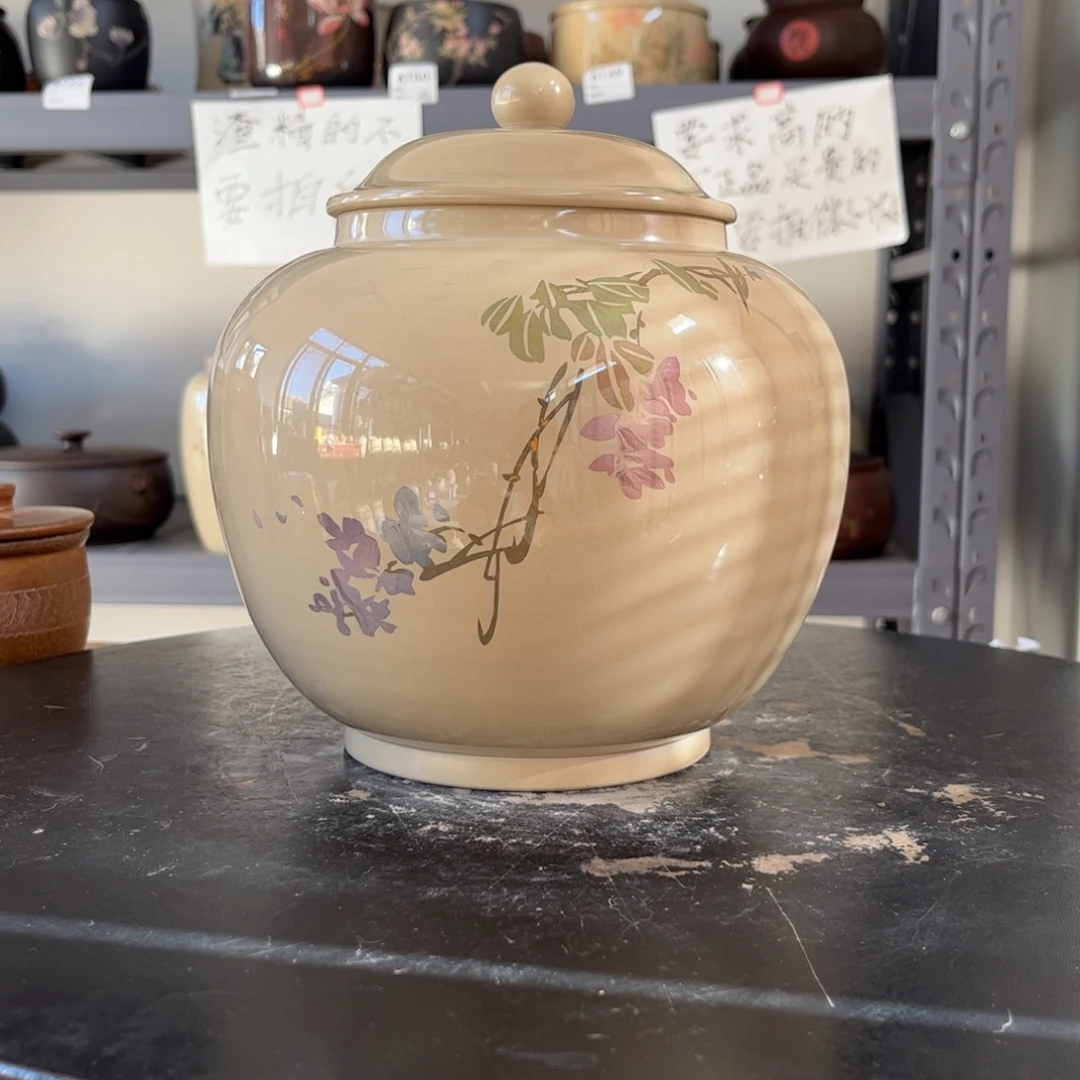 白泥水亮光存茶罐醒茶罐微瑕