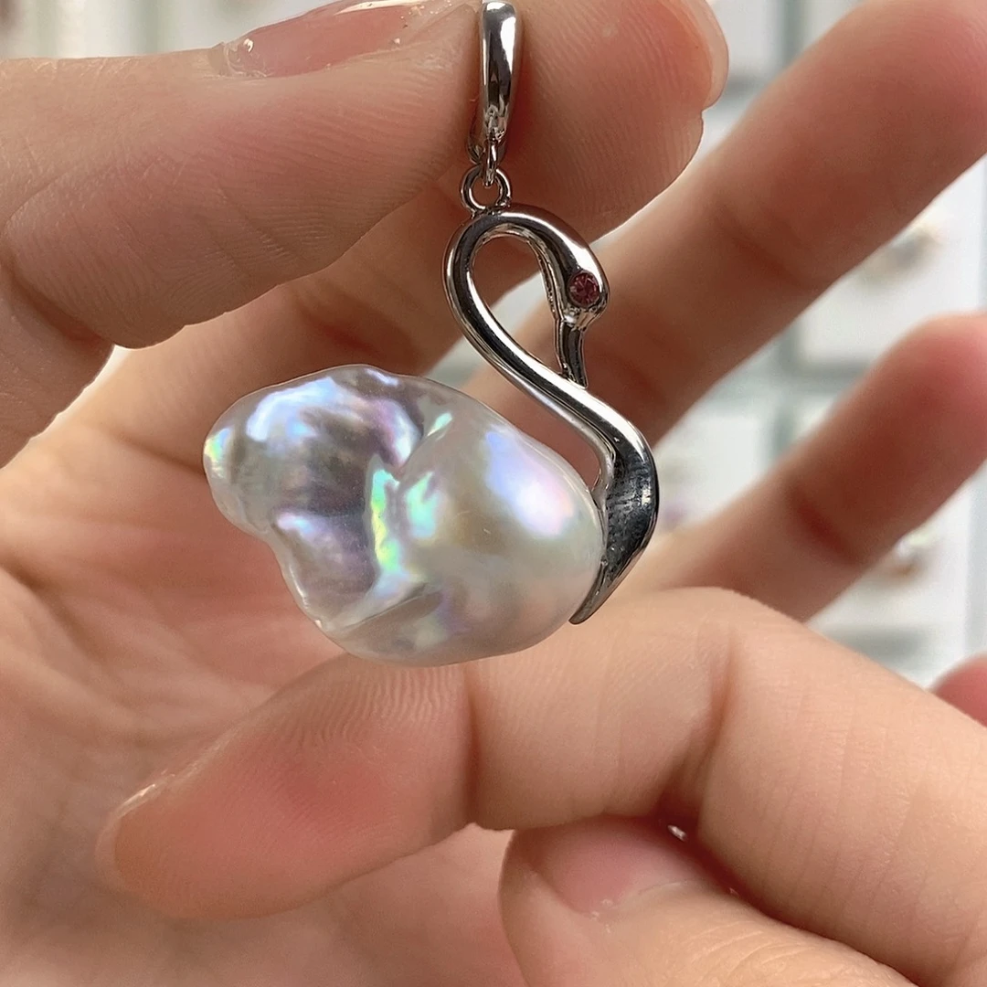 淡水珍珠颈饰银S925镶嵌