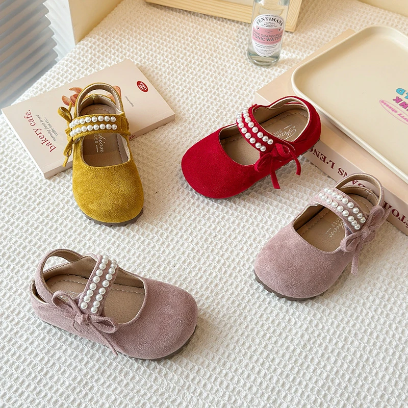 潮牌女童时尚小香风包头凉鞋2025夏季新款软底珍珠玛丽珍女宝宝公