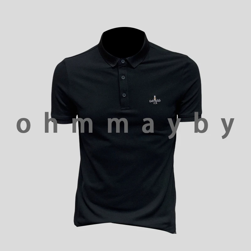 ohmmayby夏季美式新款短袖POLO衫男商务休闲修身翻领半袖T恤上衣