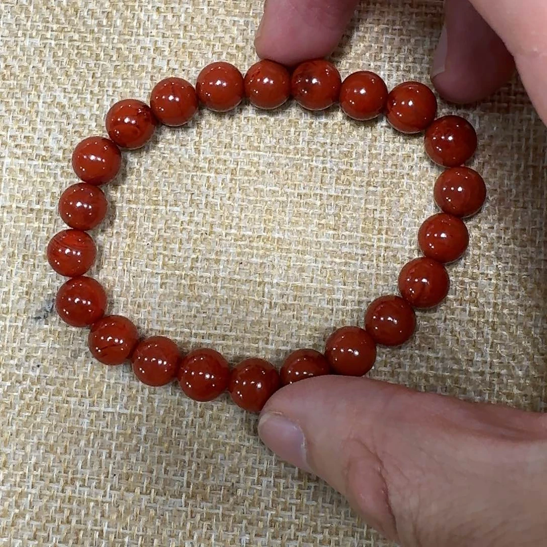 南红玛瑙未镶嵌手链手串原矿南红柿子红8大加