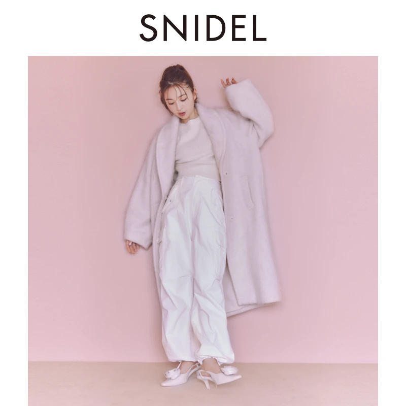 SNIDEL时尚高腰束脚工装裤SWFP244094