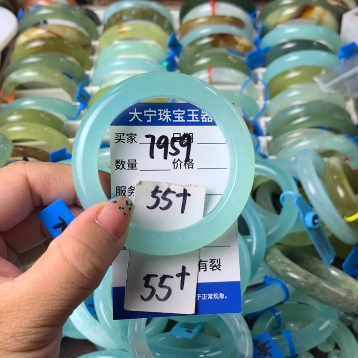 蛇纹石玉未镶嵌手镯7959