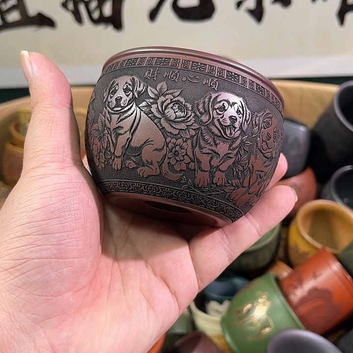 茶杯紫砂全手工紫砂主人杯