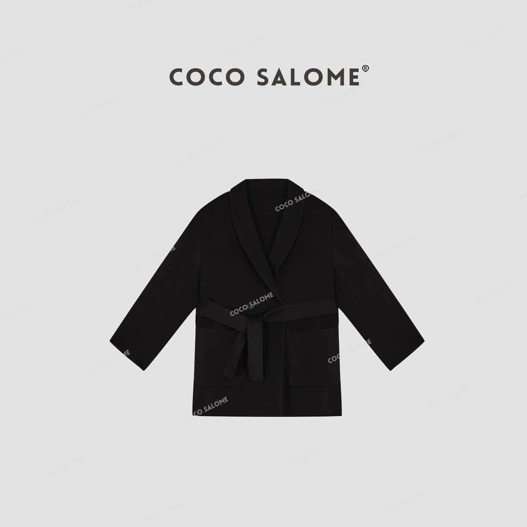 韩彬彬CS"顶楼女孩"100%绵羊毛保暖柔软休闲大衣外套0812-(10)