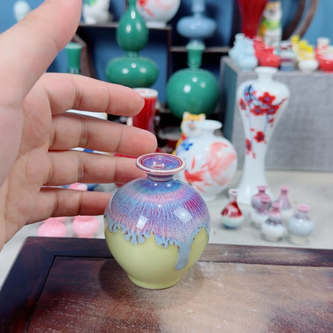陶瓷手工小花器摆件