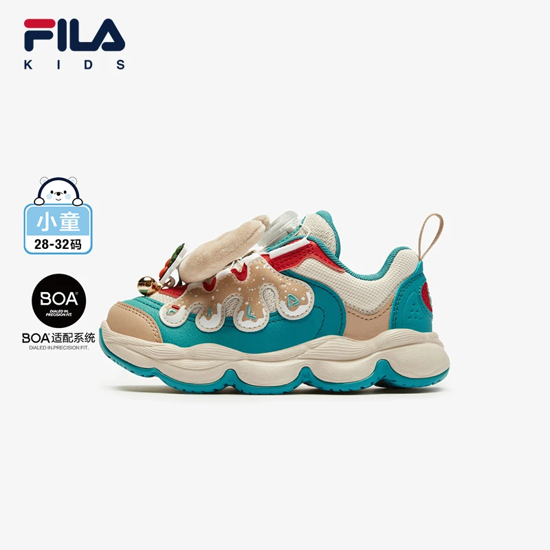 【斐乐儿童】圣诞限定配色童鞋2025年春季小童经典篮球鞋K14B511203